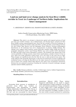 Land use and land cover change analysis for Kosi River wildlife