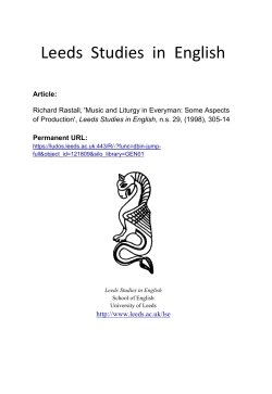 Leeds Studies in English - Digital Library