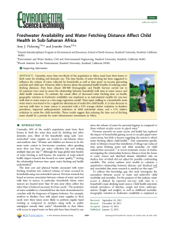 Freshwater Availability and Water Fetching Distance Affect Child