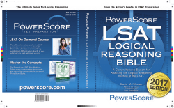 The PowerScore LSAT Logical Reasoning Bible