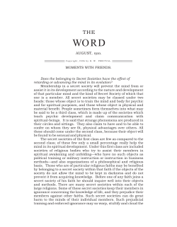 august 1910 - The Word Foundation