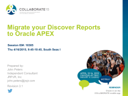 Migrate your Discover Reports to Oracle APEX