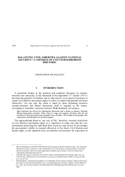 balancing civil liberties against national security? a critique of