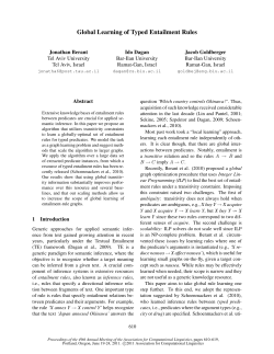 Global Learning of Typed Entailment Rules
