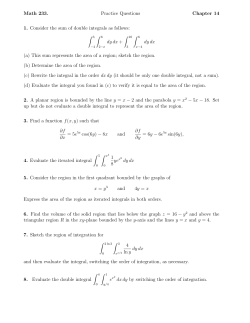 Math 233. Practice Questions Chapter 14 1. Consider the sum of