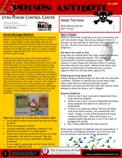 Poison Antidote - Utah Poison Control Center