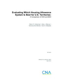 Evaluating Which Housing Allowance System Is Best for US Territories