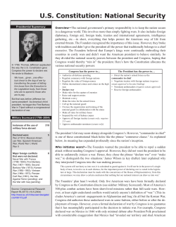 US Constitution: National Security