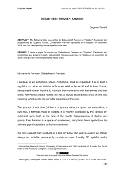 193 DEBASHEESH PARVEEN, FACEBOT Eugenio Tisselli* My