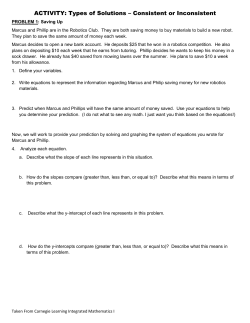 ACTIVITY: Types of Solutions &ndash; Consistent or Inconsistent