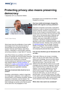 Protecting privacy also means preserving democracy