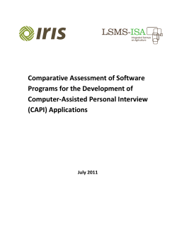 Comparative Assessment of Software Programs for the