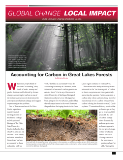 GLOBAL CHANGE LOCAL IMPACT Accounting for Carbon in Great