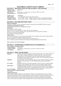 material safety data sheet