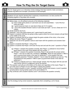 How To Play the On Target Game