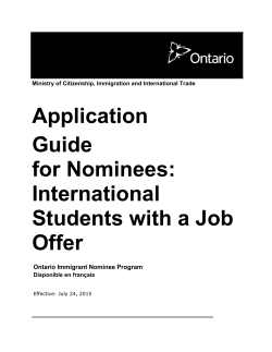 International Students with a Job Offer