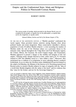 Empire and the Confessional State: Islam and