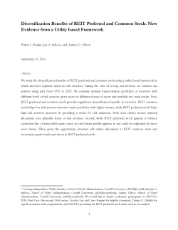 Diversification Benefits of REIT Preferred and Common Stock: New
