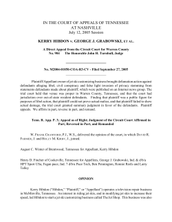 KERRY HIBDON v. GEORGE J. GRABOWSKI, ET AL.