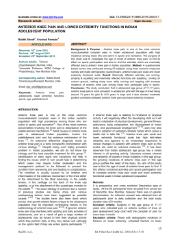 anterior knee pain and lower extremity functions in indian