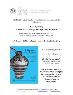 LM IB pottery &ndash; relative chronology and regional