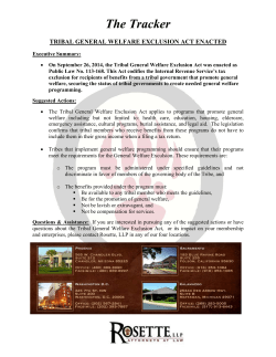 General Welfare Exclusion Tracker