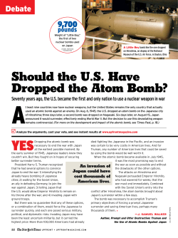 Should the US Have Dropped the Atom Bomb?