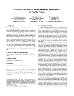 Characterization of Network-Wide Anomalies in Traffic