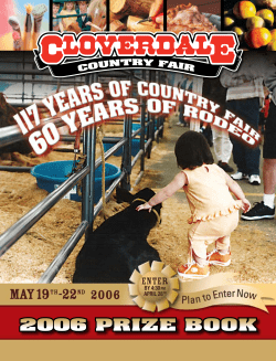 2006 prize book - Cloverdale Rodeo