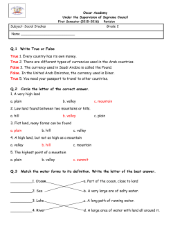 Q.1 Write True or False True 1. Every country has