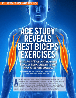 Exclusive ACE research evaluates 8 popular biceps exercises to