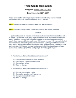 Third Grade Homework