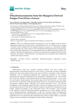 Dihydroisocoumarins from the Mangrove-Derived Fungus