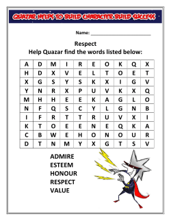 ADMIRE ESTEEM HONOUR RESPECT VALUE