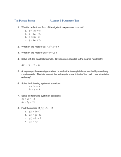 1. What is the factored form of the algebraic expression ? x2 &minus; x &minus; 6