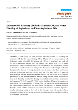 Enhanced Oil Recovery (EOR) by Miscible CO2 and Water Flooding