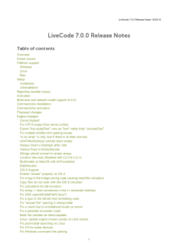 LiveCode 7.0.0 Release Notes