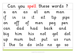 Can you spell these words