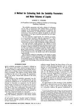 A method for estimating both the solubility parameters and molar