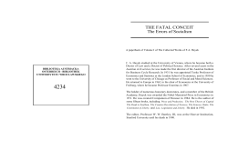 THE FATAL CONCEIT The Errors of Socialism