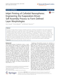 Inkjet Printing of Colloidal Nanospheres: Engineering the