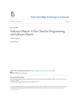 Software Objects - Santa Clara Law Digital Commons