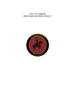 CITY OF LAREDO DRUG AND ALCOHOL POLICY