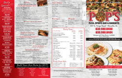 Carry-Out - Pop`s Pizza and Sports Bar