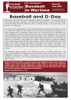 Baseball and D-Day - Baseball in Wartime