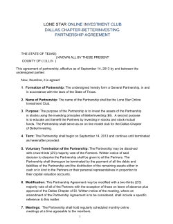 Partnership Agreement