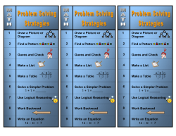 Draw a Picture or Diagram Find a Pattern Guess and Check Make a
