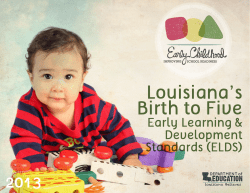 Louisiana`s Birth to Five Early Learning and