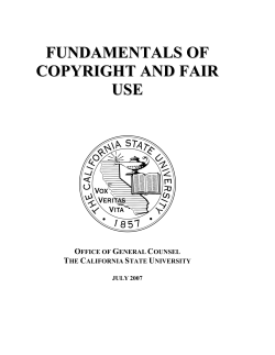 fundamentals of copyright and fair use