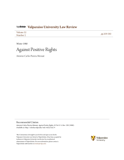 Against Positive Rights - ValpoScholar